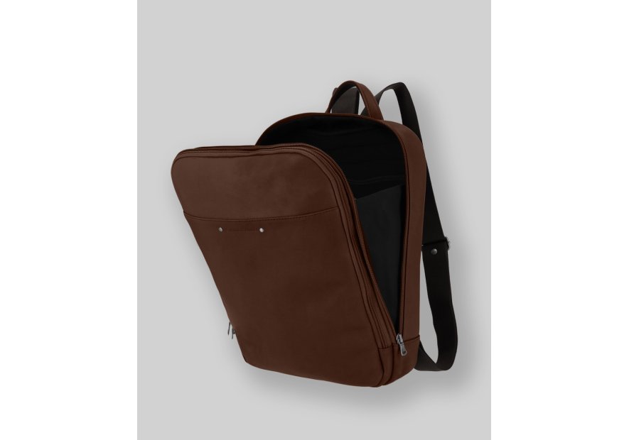 Les Ateliers Foures 9448 - CUIR DE VACHETTE - COGNAC les ateliers fourès-baroudeur-sac à dos 2 zips Sac à dos business