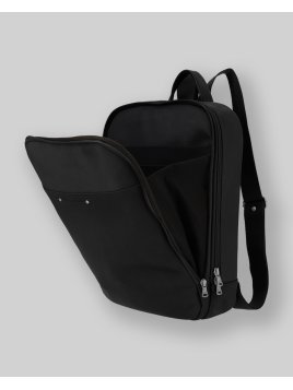 Les Ateliers Foures 9448 - CUIR DE VACHETTE - NOIR les ateliers fourès-baroudeur-sac à dos 2 zips Sac à dos business