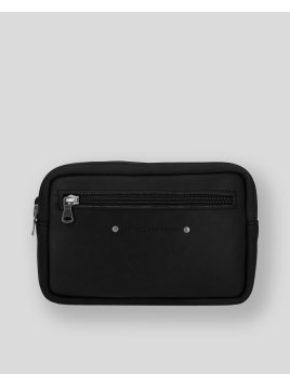 Les Ateliers Foures 9390 - CUIR DE VACHETTE - NOIR pochette ceinture Sacs banane / Sacs bandoulière