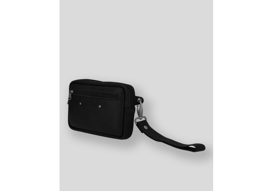 Les Ateliers Foures 9390 - CUIR DE VACHETTE - NOIR pochette ceinture Sacs banane / Sacs bandoulière