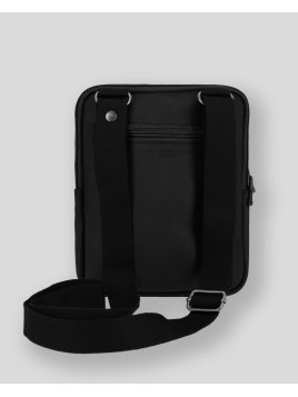 Les Ateliers Foures 9327 - CUIR DE VACHETTE - NOIR sac homme style holster double zip baroudeur Sacs bandoulière/Sacoches