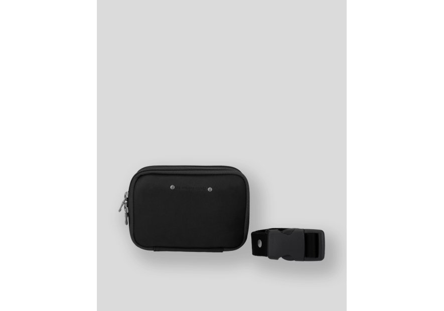 Les Ateliers Foures 9321 - CUIR DE VACHETTE - NOIR pochette ceinture Maroquinerie