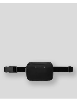 Les Ateliers Foures 9321 - CUIR DE VACHETTE - NOIR pochette ceinture Maroquinerie