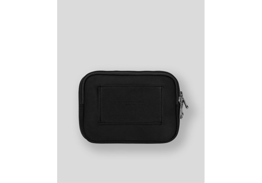 Les Ateliers Foures 9321 - CUIR DE VACHETTE - NOIR pochette ceinture Maroquinerie