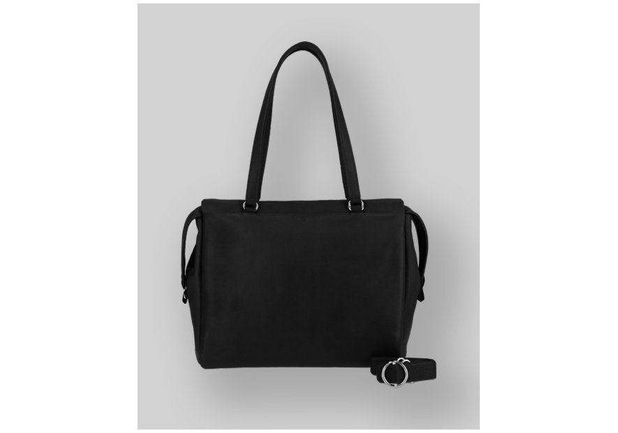 Les Ateliers Foures B650 - CUIR DE VACHETTE - NOIR Shopper business Barouseuse Sac business