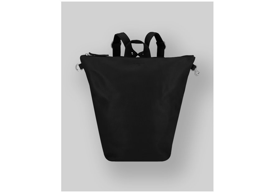 Les Ateliers Foures B418 - CUIR DE VACHETTE - NOIR fourès-baroudueuse-sac à dos triangle m Sac business