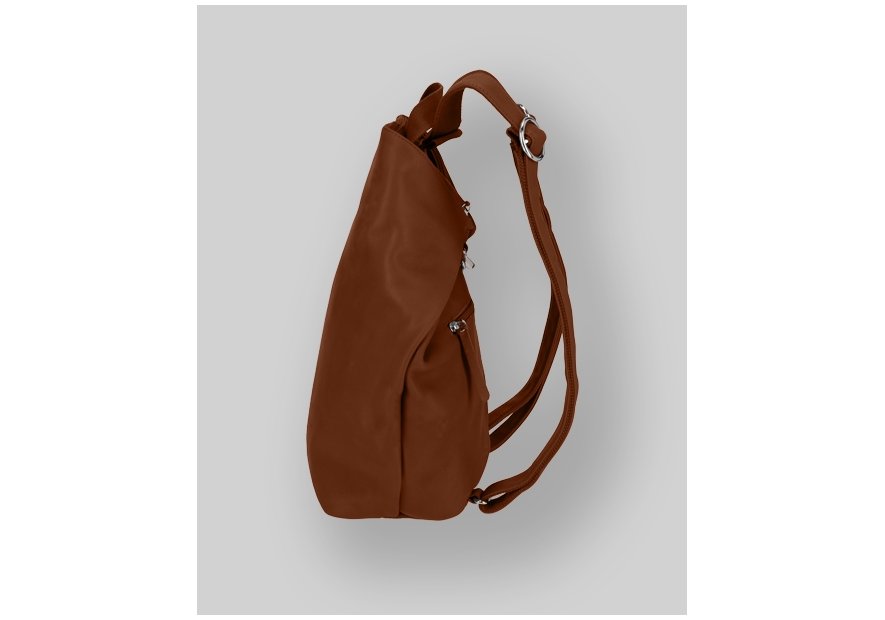 Les Ateliers Foures B418 - CUIR DE VACHETTE - FAUVE fourès-baroudueuse-sac à dos triangle m Sac business