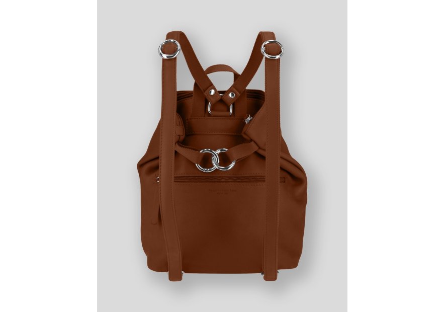 Les Ateliers Foures B417 - CUIR DE VACHETTE - FAUVE sac à dos sécurisé s avec attache fixation Sac business