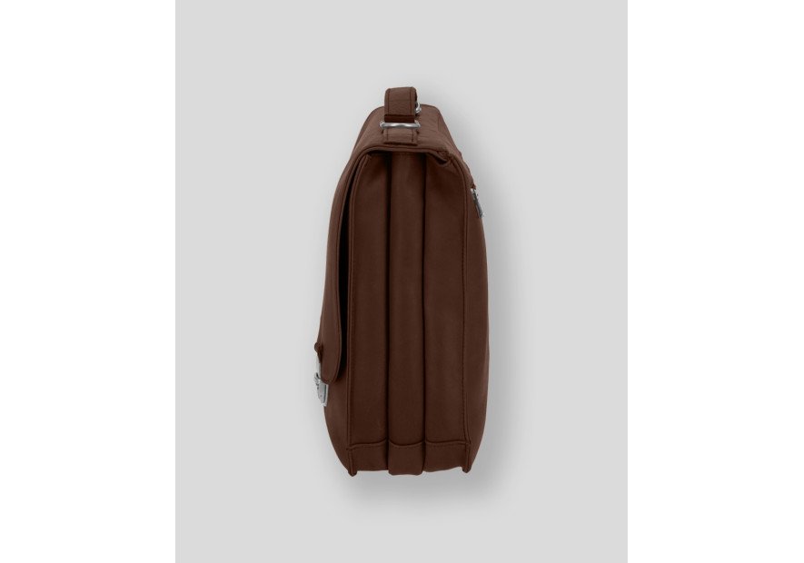 Les Ateliers Foures 9410 - CUIR DE VACHETTE - COGNAC serviette à rabat baroudeur fourès Sac business