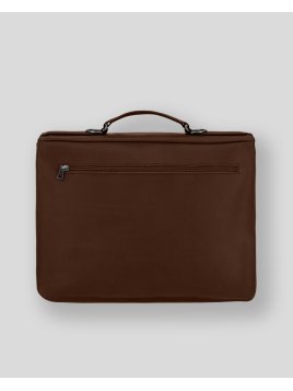 Les Ateliers Foures 9410 - CUIR DE VACHETTE - COGNAC serviette à rabat baroudeur fourès Sac business