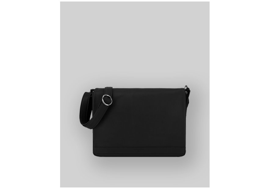 Les Ateliers Foures E661 - CUIR DE VACHETTE - NOIR les ateliers fourès-écrin-sac rabat l Sac business