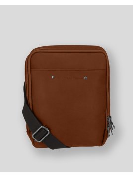 Les Ateliers Foures 9227 - CUIR DE VACHETTE - FAUVE pochette double Sacs bandoulière/Sacoches