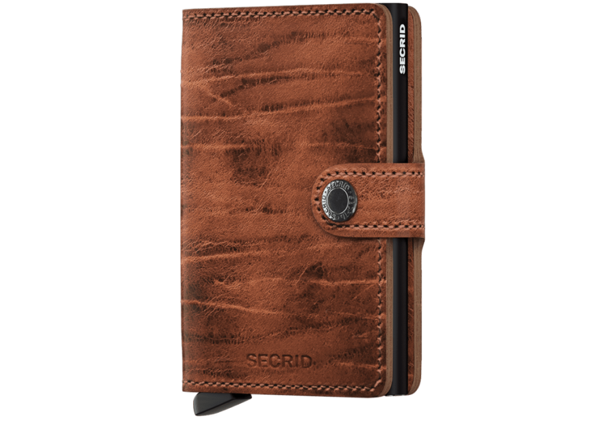 Secrid MDM - ALUMINIUM/CUIR - WHISKEY porte cartes miniwallet dutch martin