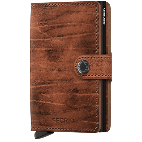 Secrid MDM - ALUMINIUM/CUIR - WHISKEY porte cartes miniwallet dutch martin