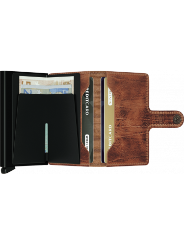 Secrid MDM - ALUMINIUM/CUIR - WHISKEY porte cartes miniwallet dutch martin pcartes-credit