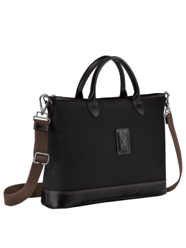 Longchamp 20032/080 - POLYESTER/CUIR - BRU longchamp-boxford-porte documents Porte-documents