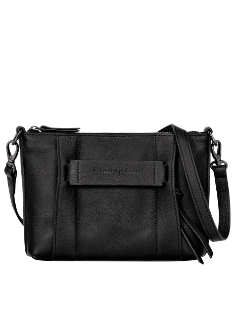 Longchamp 10199HCV - CUIR DE VEAU - NOIR sac bandoulière s longchamp 3d sacs-a-mains