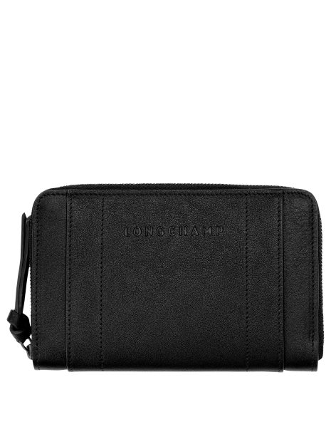Longchamp 3622HCV - CUIR DE VEAU - NOIR portefeuille 3d porte-monnaie-femme