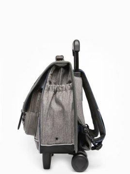 Caméléon VIP-CR38 - POLYESTER RECYCLÉ - N cartable à roulettes 2 compartiments vintage pin's cartable Scolaire