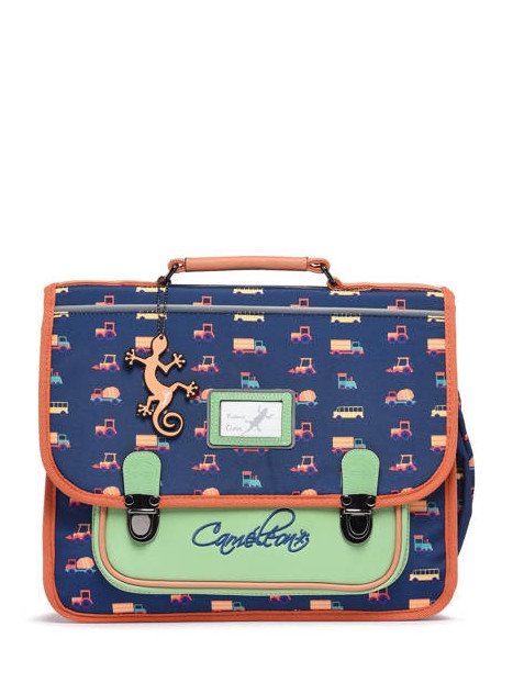 Caméléon RET-CA35 - POLYESTER RECYCLÉ - N cartable enfant 2 compartiments retro cartable Scolaire