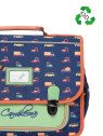 Caméléon RET-CA35 - POLYESTER RECYCLÉ - N cartable enfant 2 compartiments retro cartable-scolaire