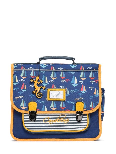 cartable enfant 2 compartiments retro Taille TU Couleur generique Marine Nuance Stripe sailboat