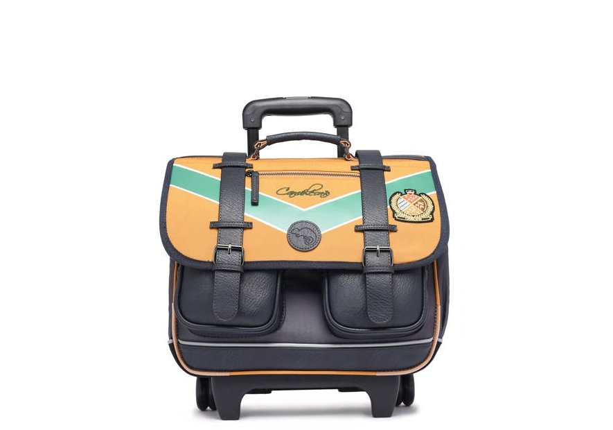 Caméléon VIB-CR38 - POLYESTER - YELLOW BA cartable à roulettes 2 compartiments vintage urban cartable Scolaire