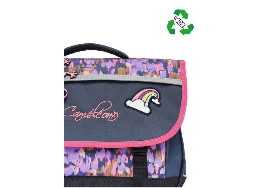 Caméléon BAS-CA35 - POLYESTER - NAVY RAIN cartable enfant 2 compartiments actual cartable Scolaire