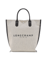 Longchamp 10211/HSG - COTON ET CUIR - ÉCRU longchamp - essentiel toile - cabas hauteur sac-business