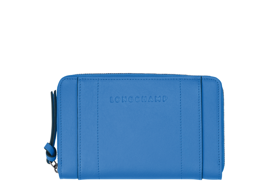 Longchamp 3622HCV - CUIR DE VEAU - COBALT  portefeuille 3d Porte-monnaie