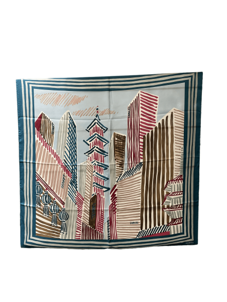 Lancel A12559 - SOIE - MULTI BRUME - DF lancel- pop asian city- carré de soie Foulards/Etoles