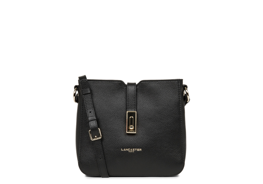 Lancaster 547-47 - CUIR DE VACHETTE - NOIR Foulonné Milano - Sac Trotteur