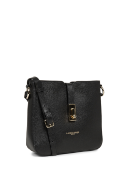 Lancaster 547-47 - CUIR DE VACHETTE - NOIR Foulonné Milano - Sac Trotteur