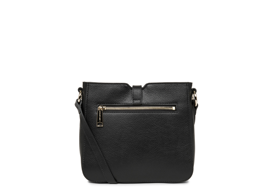 Lancaster 547-47 - CUIR DE VACHETTE - NOIR Foulonné Milano - Sac Trotteur