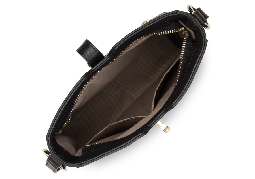 Lancaster 547-47 - CUIR DE VACHETTE - NOIR Foulonné Milano - Sac Trotteur