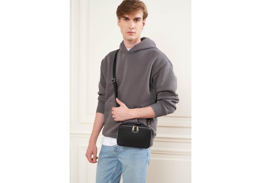 Lancaster 312-20 - CUIR DE VACHETTE - NOIR lancaster - paris homme - sac horizontal Sac business