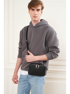 Lancaster 312-20 - CUIR DE VACHETTE - NOIR lancaster - paris homme - sac horizontal Sac business