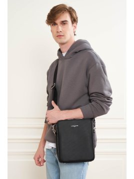 Lancaster 312-22 - CUIR DE VACHETTE - NOIR lancaster - paris homme - sac h l Sac business