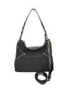 MIA &  JOY MJ1672 - CUIR DE VACHETTE - NOIR mia & joy- violine- porté épaule sac-business