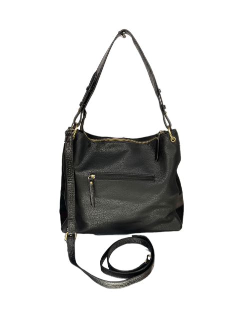 MIA &  JOY MJ1672 - CUIR DE VACHETTE - NOIR mia & joy- violine- porté épaule Sac business