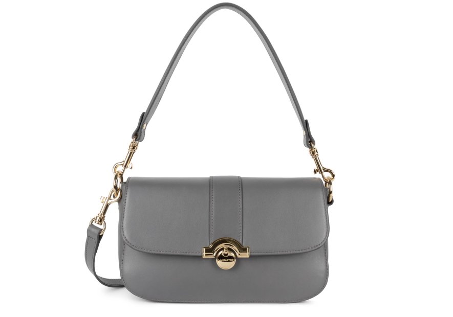 Lancaster 531-004 - CUIR DE VACHETTE - GRI lancaster-paris médaille-sac baguette Sac business