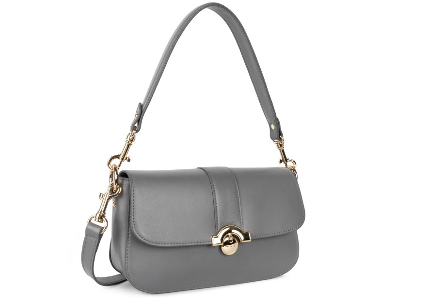 Lancaster 531-004 - CUIR DE VACHETTE - GRI lancaster-paris médaille-sac baguette Sac business