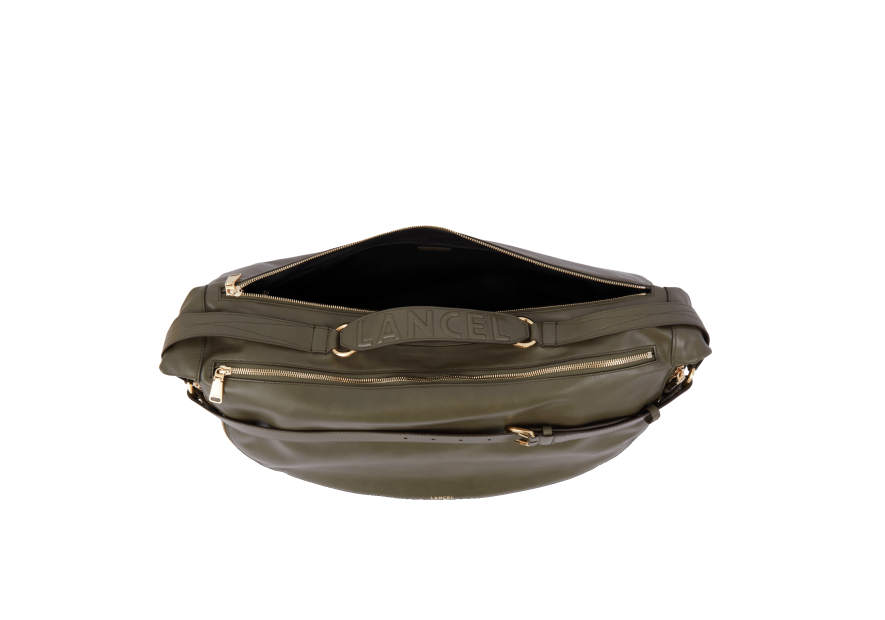 Lancel A12527 - CUIR DE VACHETTE - KAKI sac origami porté croisé s lancel Sac business