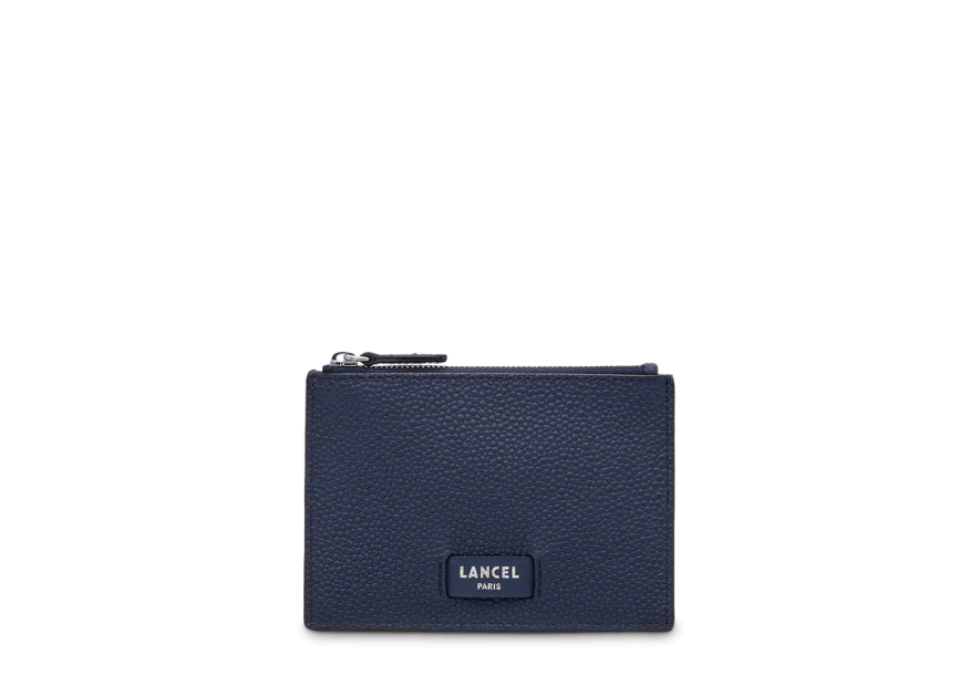 Lancel A10537 - CUIR DE VACHETTE - BLEU Ninon de Lancel - Porte-cartes zippé L Porte-cartes