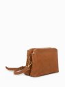Nat & Nin NAEL - CUIR DE VACHETTE - ÉPICE sac à main bandoulière double zip naël nat&nin sacs-a-mains