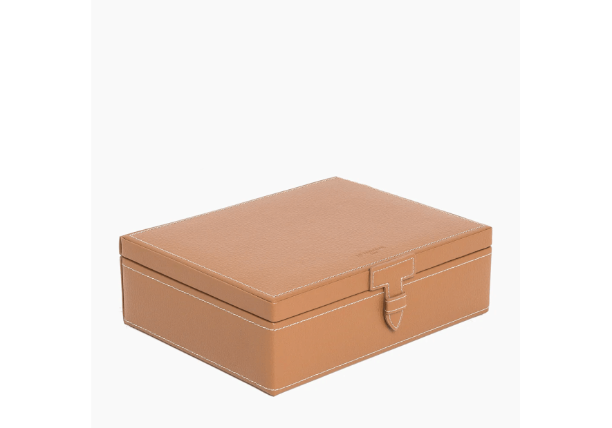 Le Tanneur TBJ7393 - REFENTE CUIR VACH. - N coffret 8 montres fermoir pression t Coffrets à bijoux