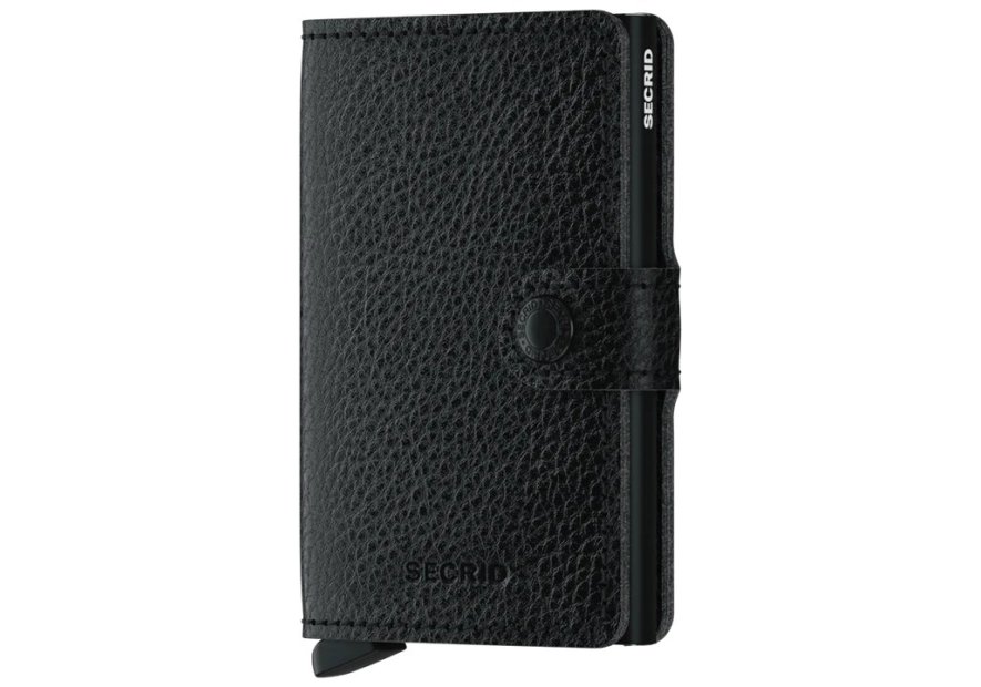 Secrid MVG - ALUMINIUM/CUIR - BLACK/BLA porte cartes miniwallet veg Porte-cartes