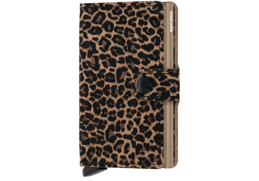 Secrid MLE - ALUMINIUM - LEOPARD BEIGE porte cartes miniwallet leo Porte-cartes