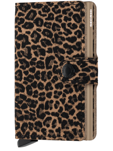 Secrid MLE - ALUMINIUM - LEOPARD BEIGE porte cartes miniwallet leo Porte-cartes