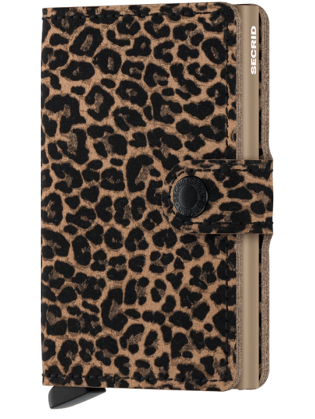 Secrid MLE - ALUMINIUM - LEOPARD BEIGE porte cartes miniwallet leo Porte-cartes